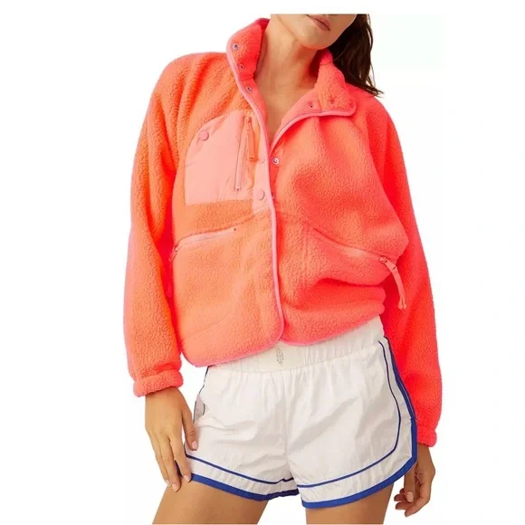 ⭐️NWOT Free People Hit the Slopes Fleece Jacket⭐️ - Picture 2 of 10